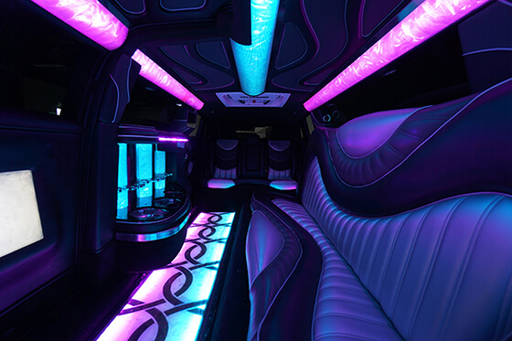 Limo rental with bar area