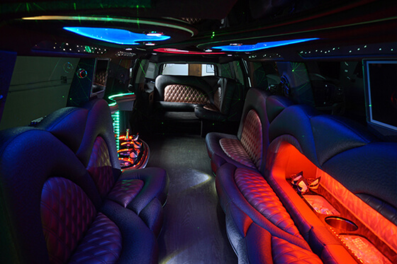 Party bus with leather seats